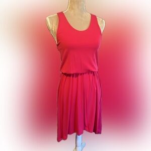 Kenar Sleeveless Fuchsia Tank Dress